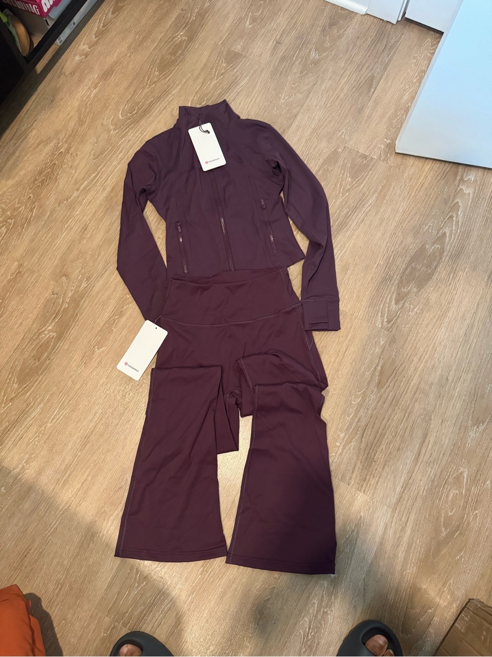 Women's Plum Active Jacket & Flare Leggings Set